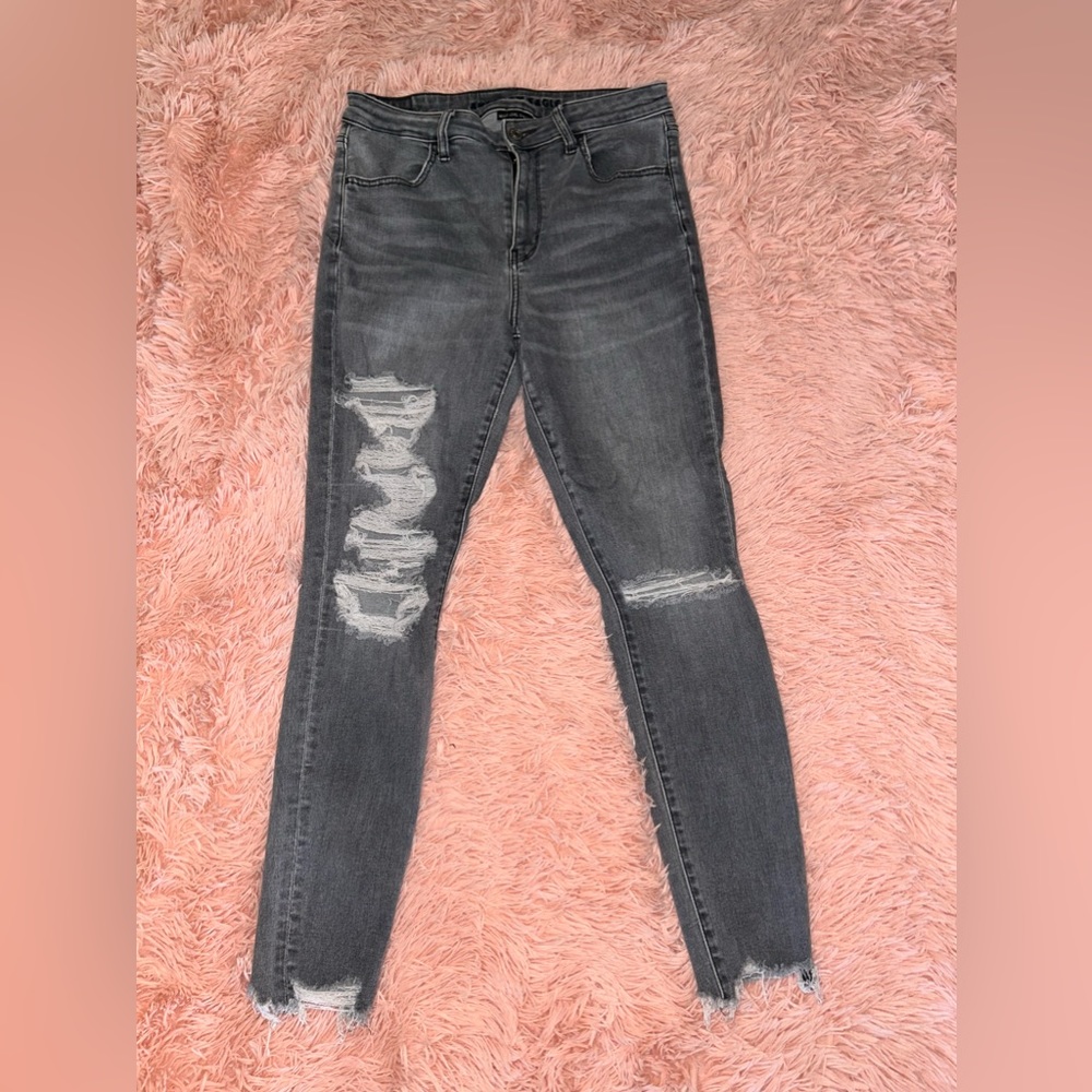 American Eagle Next level stretch gray/black jeans!